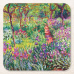 The Iris Garden by Claude Monet Square Paper Coaster<br><div class="desc">Please visit my store for more interesting design and more colour choice =>  zazzle.com/colorfulworld*</div>