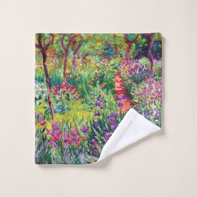 The Iris Garden by Claude Monet Wash Cloth (Wash Cloth)