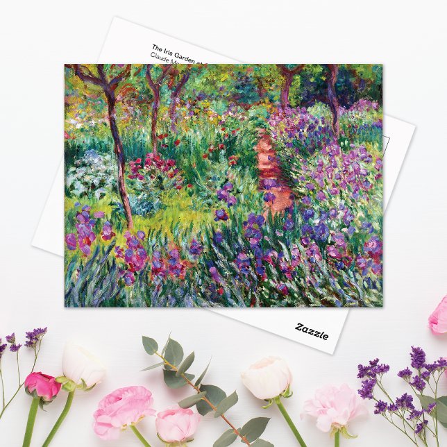 The Iris Garden Giverny Claude Monet Postcard (Creator Uploaded)