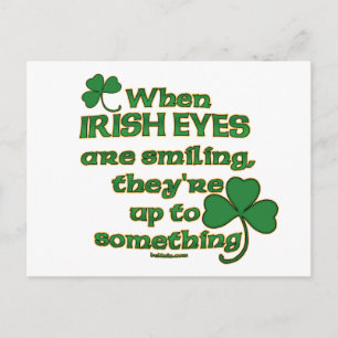 The Irish Eyes Joke on fun Irish Post Cards