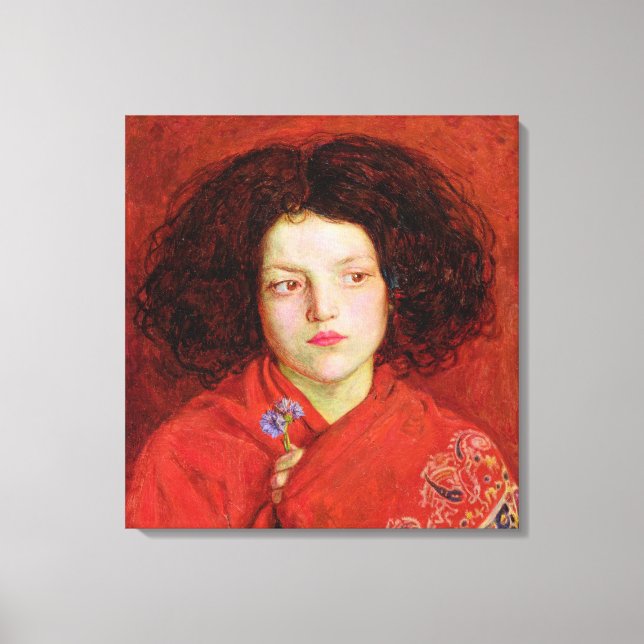 The Irish Girl, 1860 (oil on canvas laid down on b (Front)