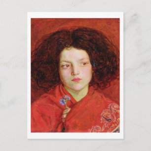 The Irish Girl, 1860 (oil on canvas laid down on b Postcard