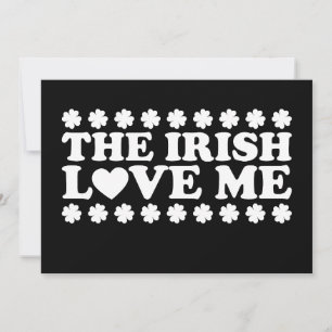 The Irish Love Me Shamrock St Patrick's Day Retro Invitation
