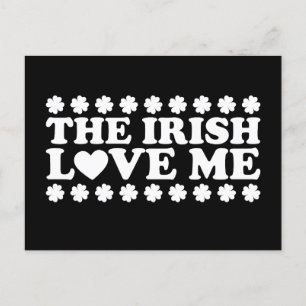 The Irish Love Me Shamrock St Patrick's Day Retro Postcard