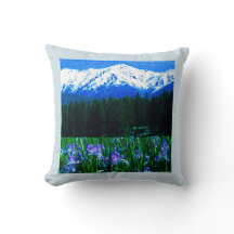 The Iris's of the Elk Horn Mountains Pillow