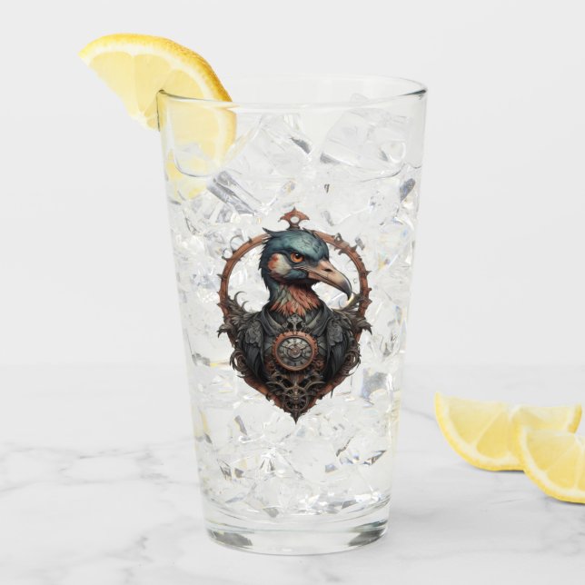 "The Iron Beak: A Steampunk Ibis"  Glass (Front Ice)