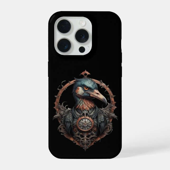"The Iron Beak: A Steampunk Ibis"  iPhone Case (Back)