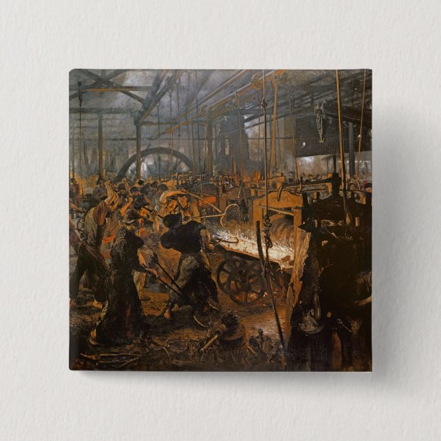 The Iron-Rolling Mill , 1875 15 Cm Square Badge (Front)