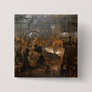 The Iron-Rolling Mill , 1875 15 Cm Square Badge