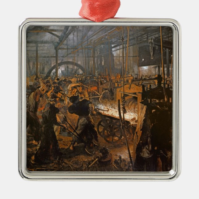 The Iron-Rolling Mill , 1875 Metal Tree Decoration (Front)
