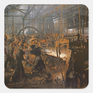 The Iron-Rolling Mill , 1875 Square Sticker