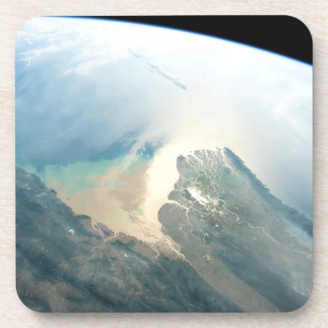 The Irrawaddy River Delta In Burma (Myanmar). Coaster (Front)