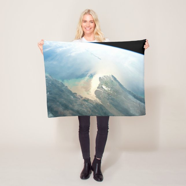 The Irrawaddy River Delta In Burma (Myanmar). Fleece Blanket (In Situ)