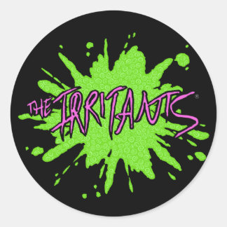 The Irritants Splat Logo Pink/Green Classic Round Sticker