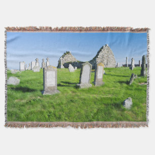 The island Benbecula (Beinn nam Fadhla) Throw Blanket
