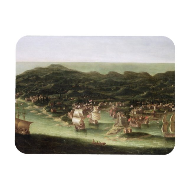 The Island of Barbados, c.1694 (oil on canvas) Magnet (Horizontal)