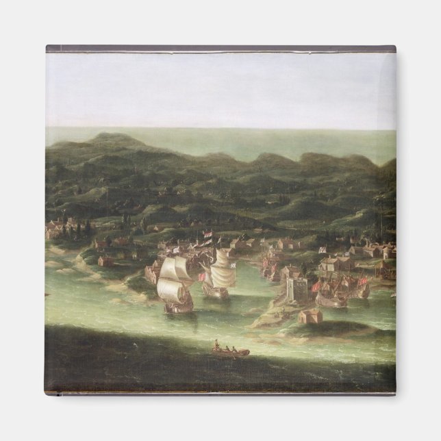 The Island of Barbados, c.1694 (oil on canvas) Magnet (Front)