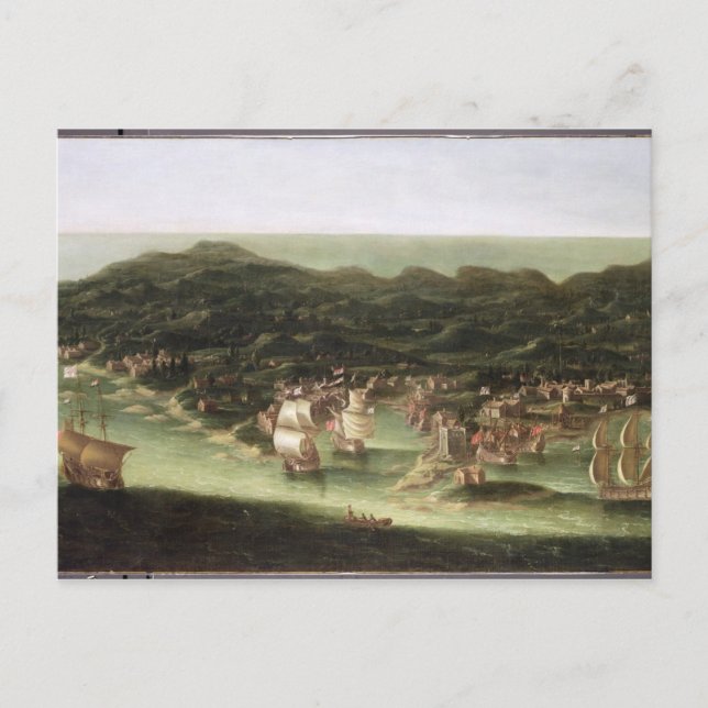 The Island of Barbados, c.1694 (oil on canvas) Postcard (Front)