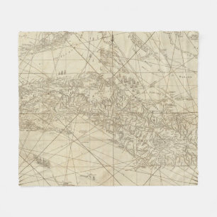 The Island of Cuba with part of the Bahama Banks Fleece Blanket