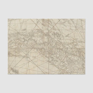 The Island of Cuba with part of the Bahama Banks Tissue Paper