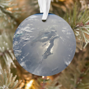 The Island Of Hispaniola With Sunglin Ornament