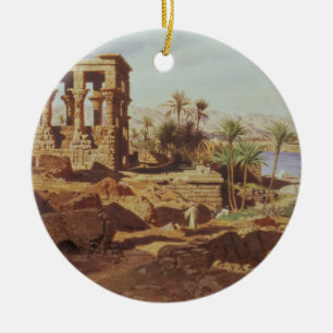 The Island of Philae, 1866 (w/c) Ceramic Tree Decoration