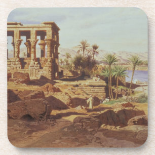 The Island of Philae, 1866 (w/c) Coaster