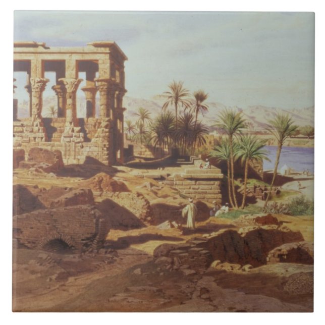 The Island of Philae, 1866 (w/c) Tile (Front)