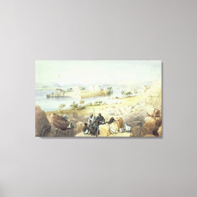 The Island of Philae, looking down the River Nile Canvas Print (Front)