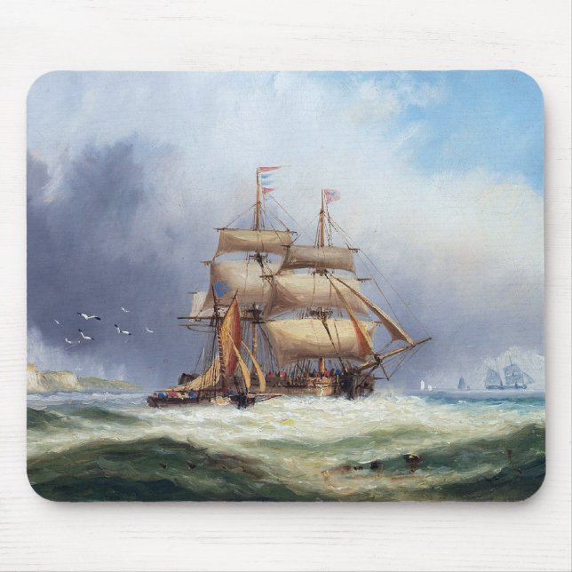 The Isle of Wright pilot boat 1887 Mouse Mat (Front)