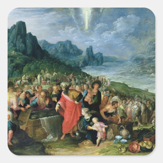 The Israelites on the Bank of the Red Sea, 1621 Square Sticker (Front)