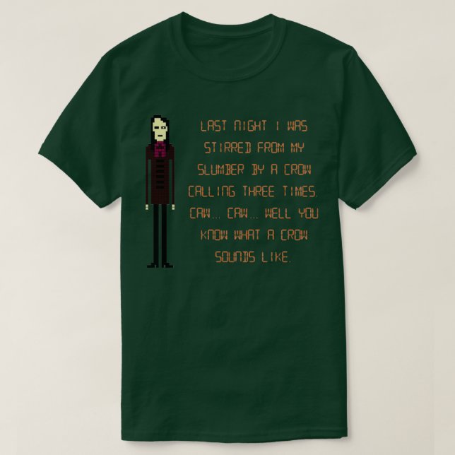 The IT Crowd A Crow Calls Three Times T-Shirt (Design Front)