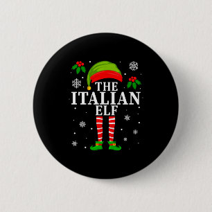 The Italian Elf Family Matching Christmas Pajama L 6 Cm Round Badge