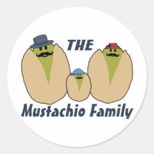 The Italian Mustachio Family Classic Round Sticker