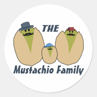 The Italian Mustachio Family Classic Round Sticker