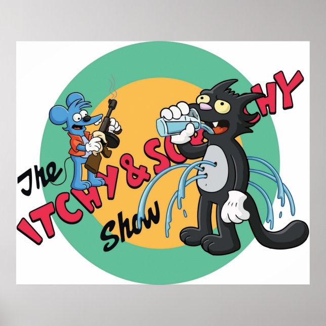 the itchy and scratchy show 4 poster (Front)