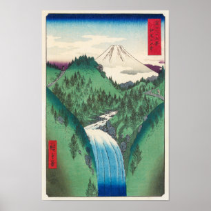 The Izo Mountains   Hiroshige   Poster