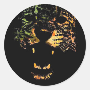 THE JAGUAR CLASSIC ROUND STICKER