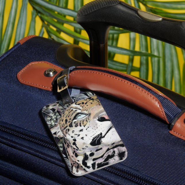 The Jaguar ~ Coloured  Luggage Tag (Front Insitu 1)