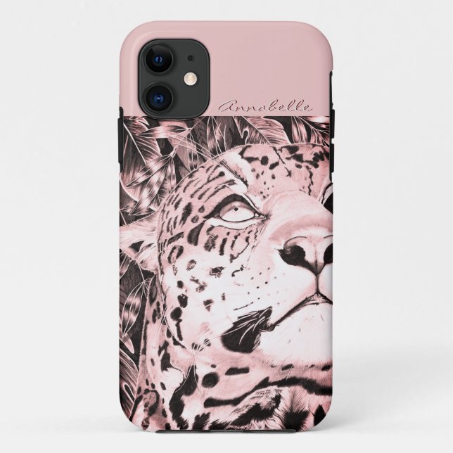 The Jaguar (pink) Case-Mate iPhone Case (Back)