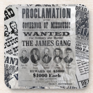 The James Gang Wanted Poster Coaster