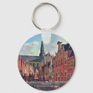 The Jansstraat In Haarlem With The St. Bavochurch Key Ring