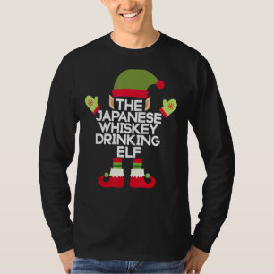 The Japanese Bourbon Drinking Elf Funny Holiday Sp T-Shirt