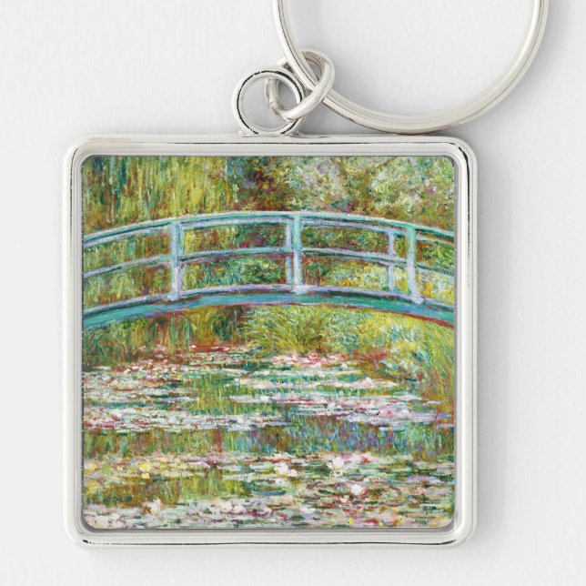 The Japanese Bridge 1899 Claude Monet Key Ring (Front)