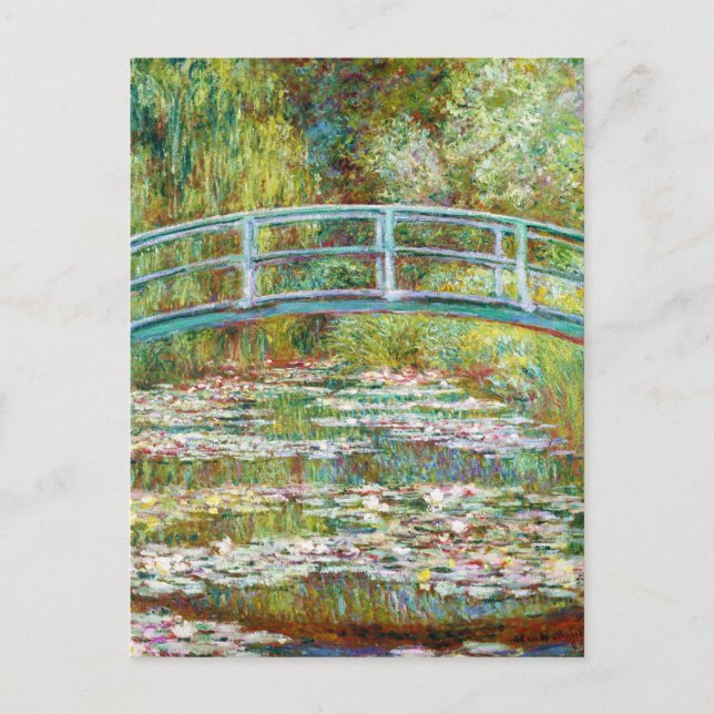 The Japanese Bridge 1899 Claude Monet Postcard (Front)