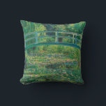 The Japanese Bridge (Water-Lily Pond), Monet Cushion<br><div class="desc">Oscar-Claude Monet (14 November 1840 – 5 December 1926) was a French painter, a founder of French Impressionist painting and the most consistent and prolific practitioner of the movement's philosophy of expressing one's perceptions before nature, especially as applied to plein air landscape painting. The term ""Impressionism"" is derived from the...</div>
