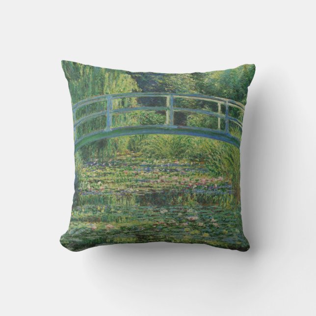 The Japanese Bridge (Water-Lily Pond), Monet Cushion (Front)