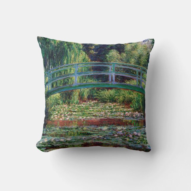 The Japanese Bridge (Water-Lily Pond), Monet Cushion (Front)