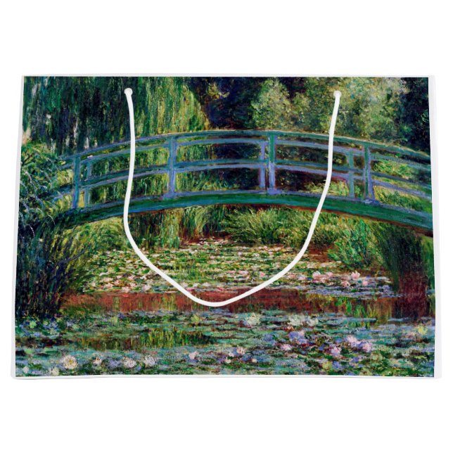 The Japanese Bridge (Water-Lily Pond), Monet Large Gift Bag (Front)