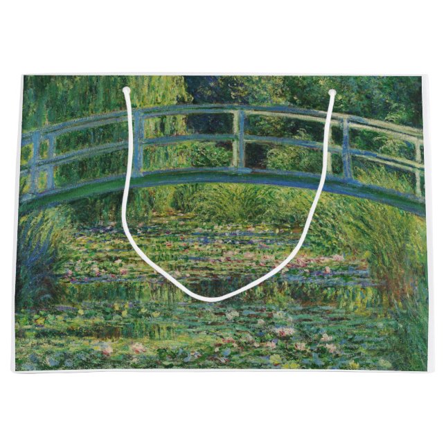 The Japanese Bridge (Water-Lily Pond), Monet Large Gift Bag (Front)